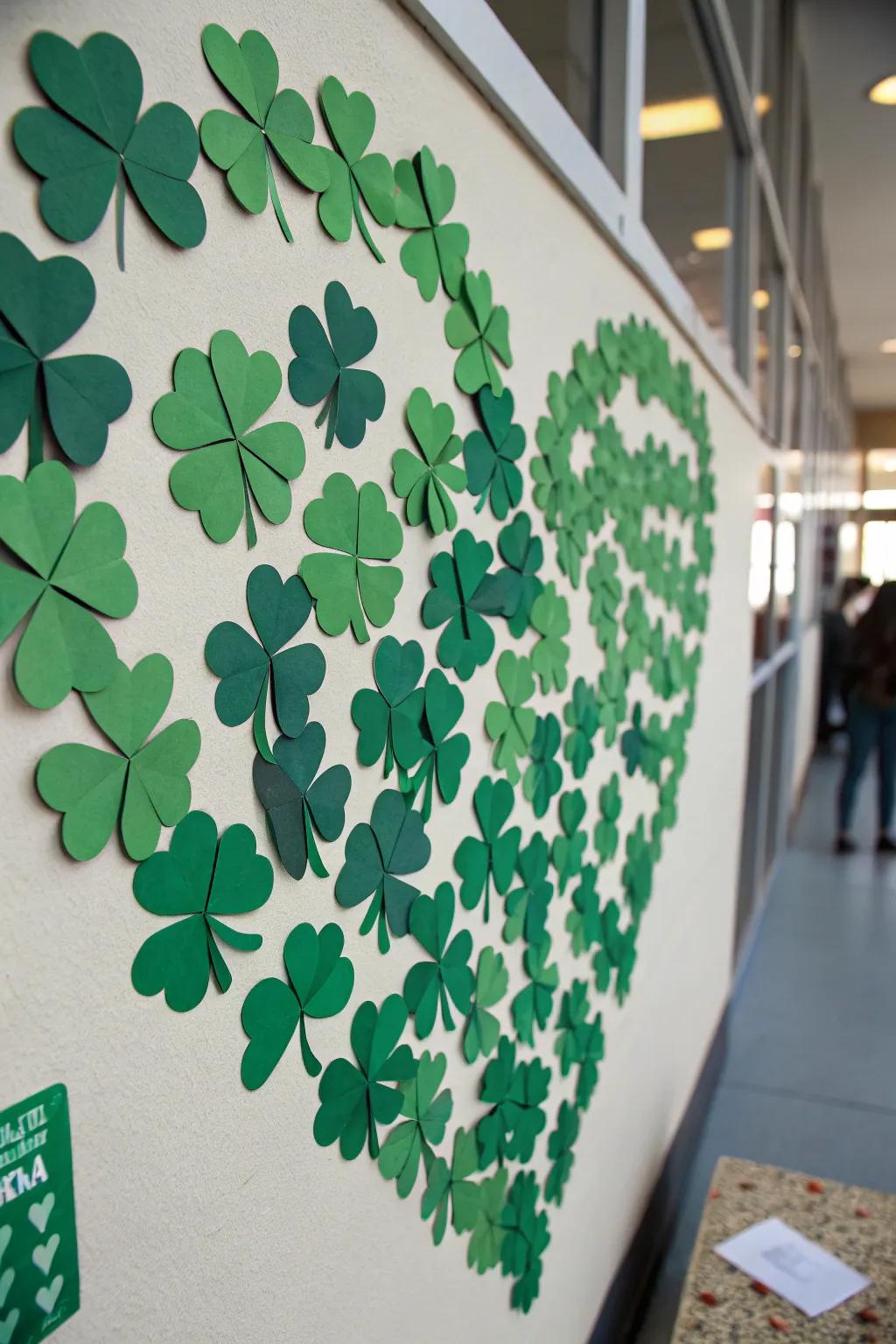 Create a declaration with a clover feature wall.