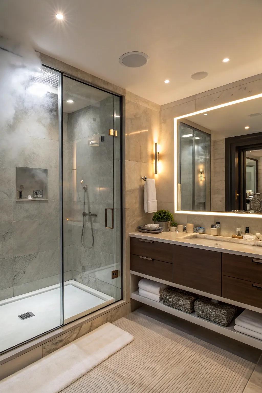 Fogless mirrors offer unwavering clarity in steamy settings.