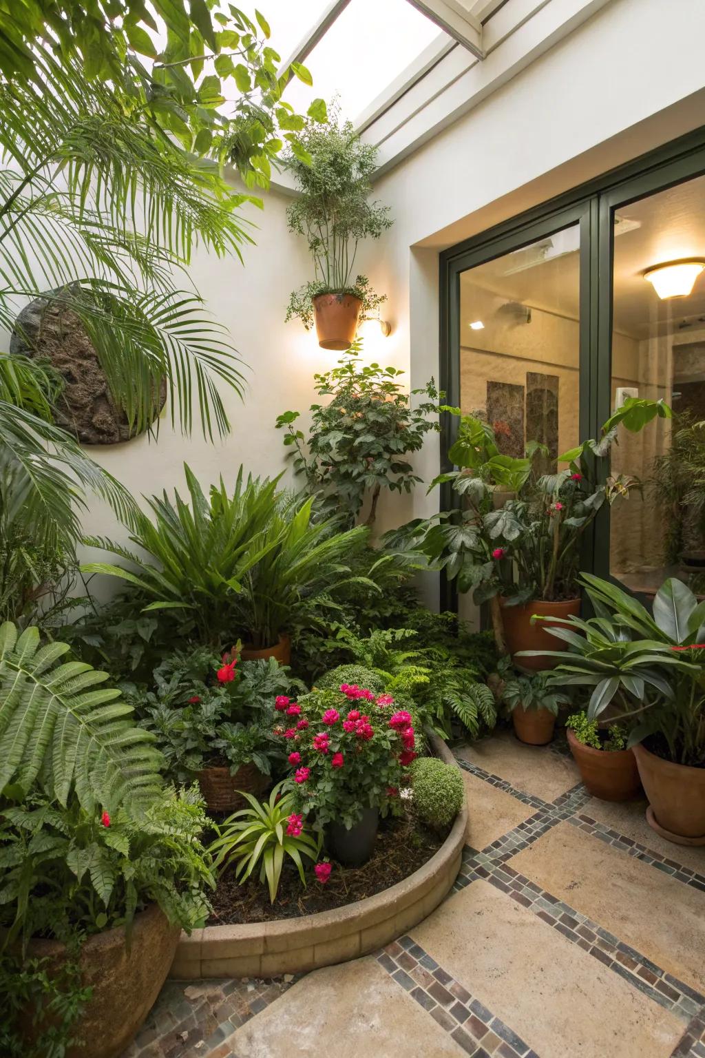 The beauty of an indoor garden enhances any home.