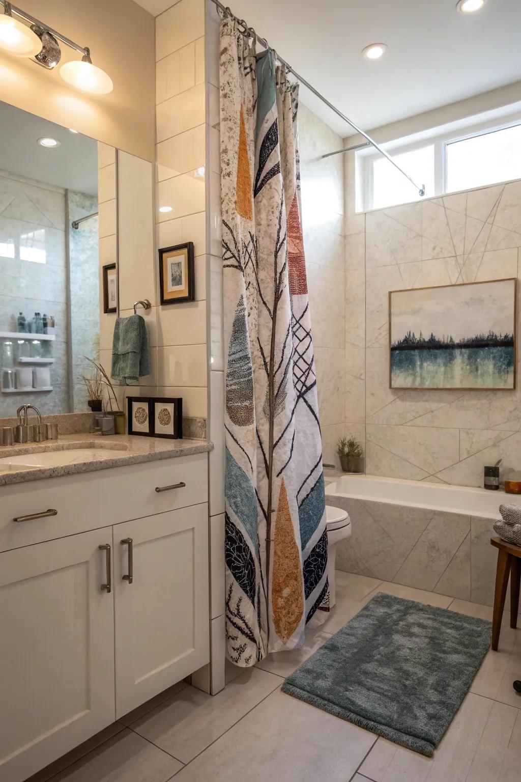Bespoke prints afford you the opportunity to personalize your bathroom in an artistic manner.