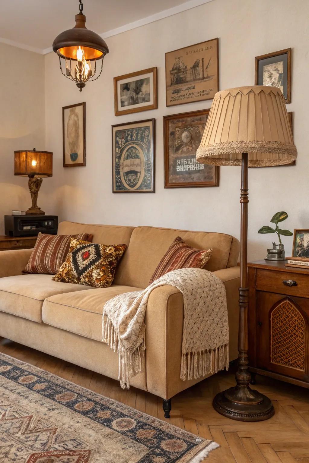 Classic accents imbue the area with charm and character.