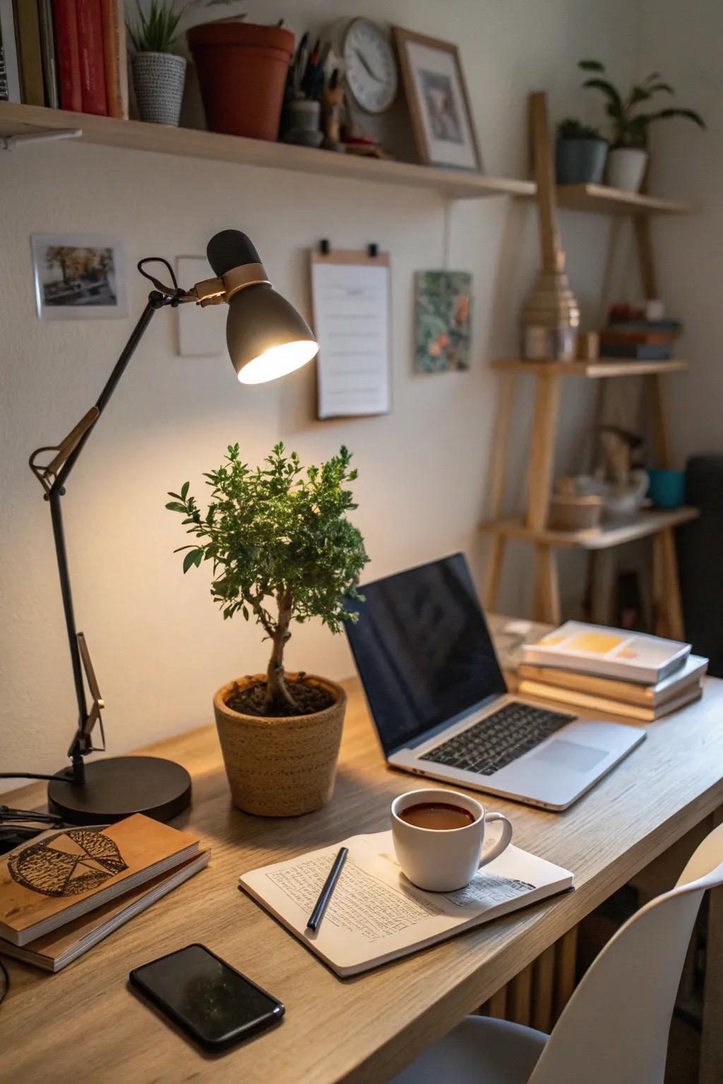 Any workspace can be revitalized with a hint of greenery.