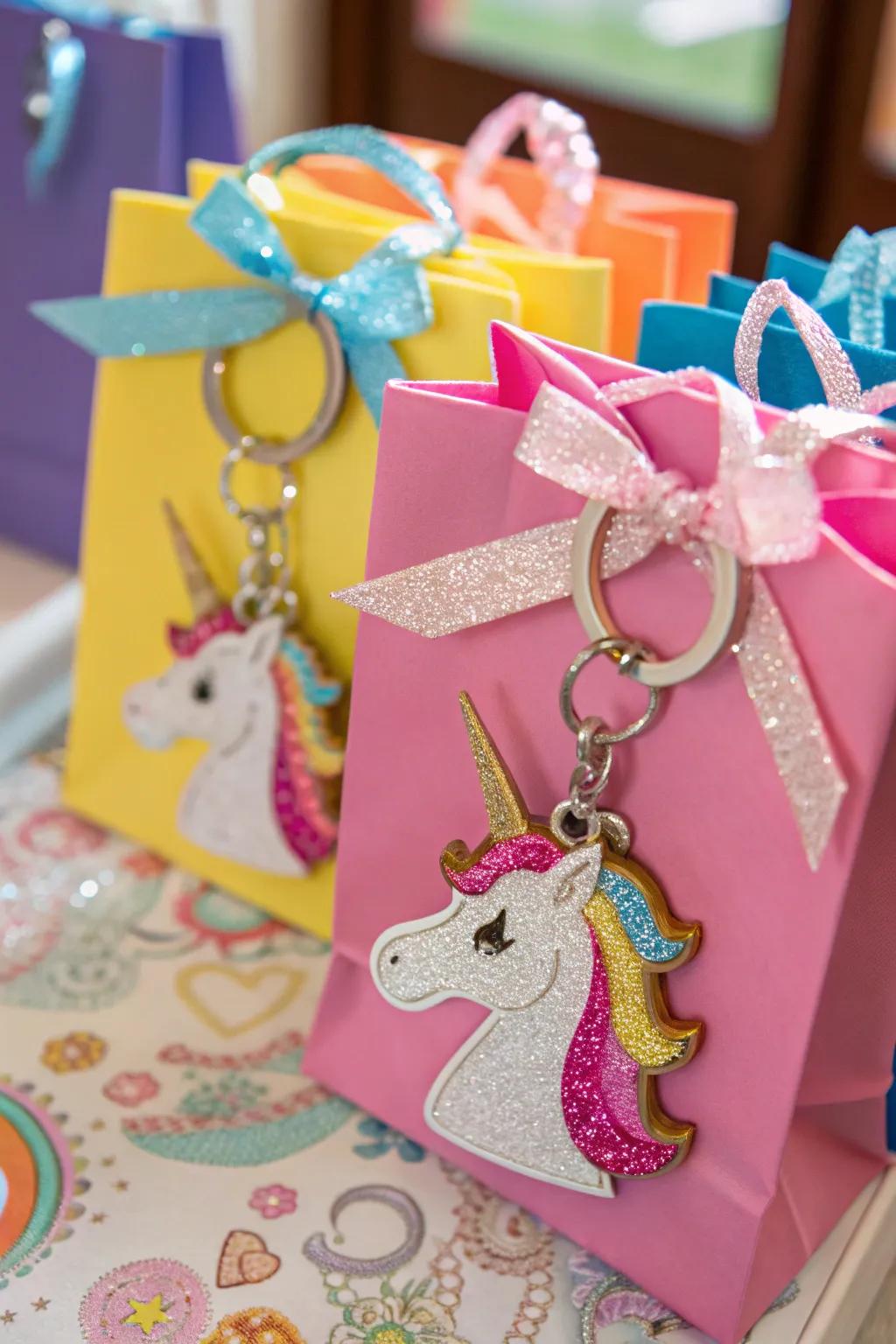 Sparkling equine keychains injecting a hint of glamour.