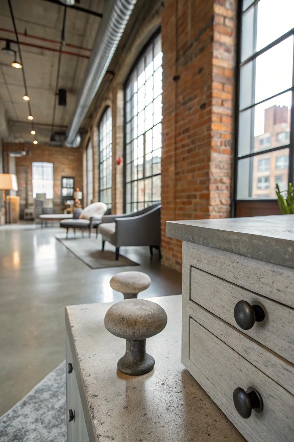 Urban chic with hardened mixture knobs.