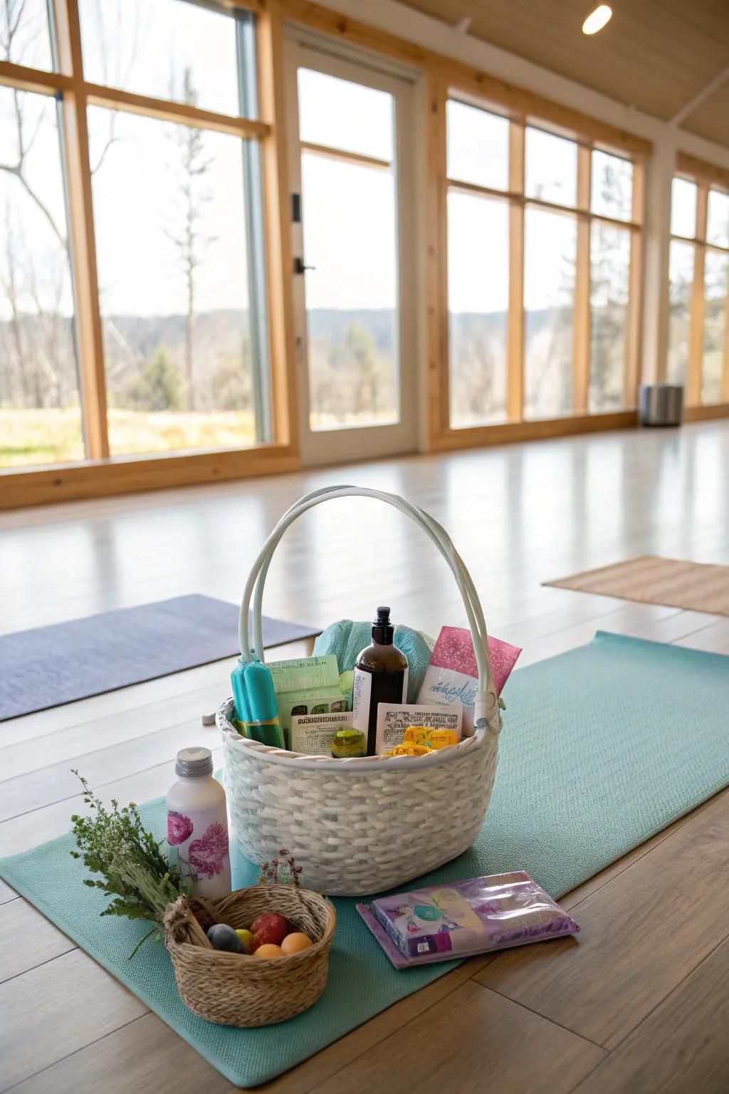 A mind-body fitness roll basket designed for the wellness enthusiast.