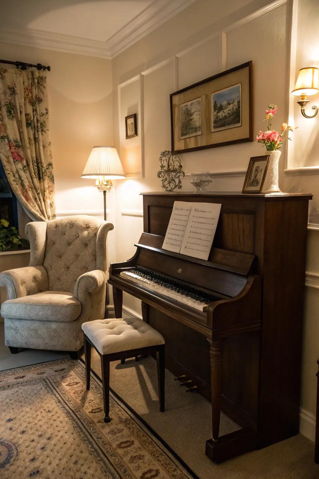 Design a snug nook ideal for personal music moments.