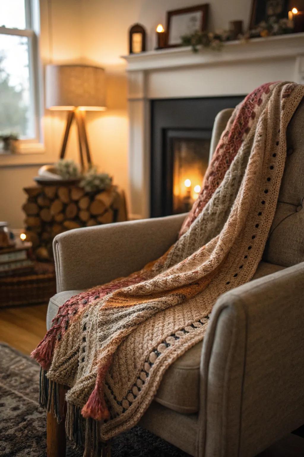 A snug knitted wrap perfect for maintaining warmth