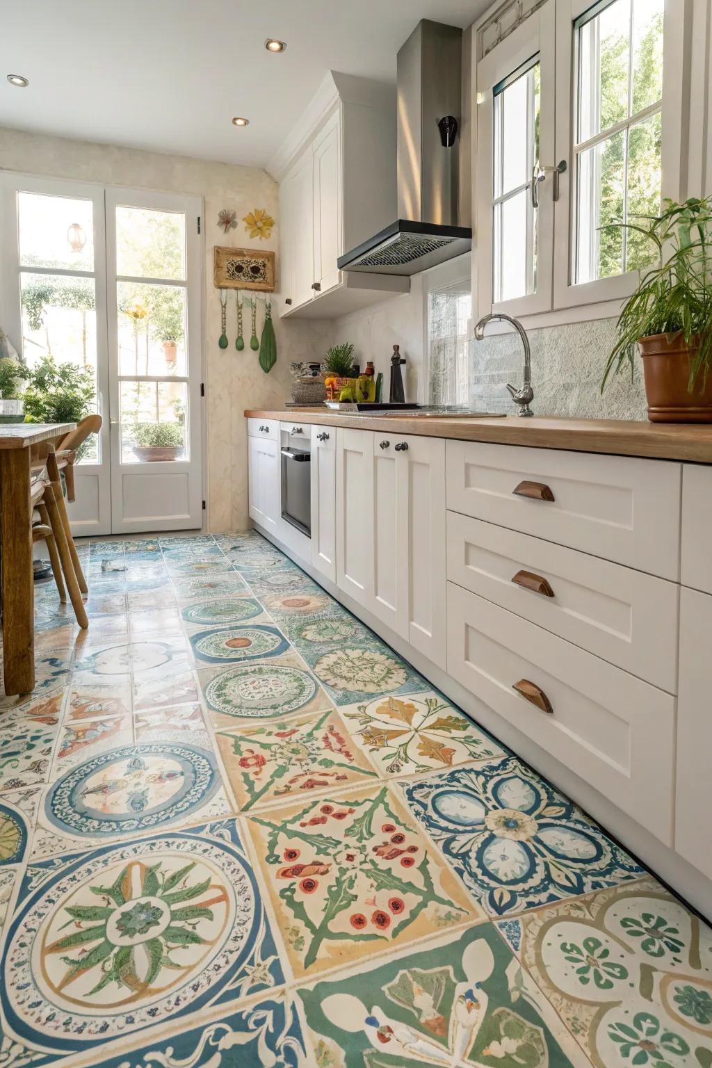 Incorporate Mediterranean refinement in your kitchen through vinyl.