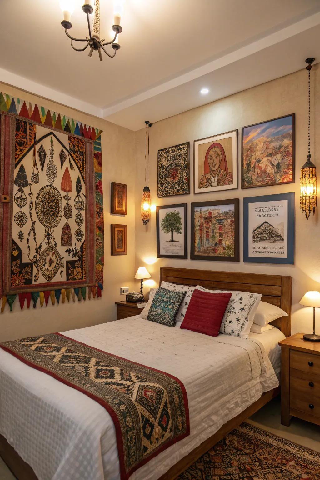 Heritage art pieces bring personal stories into your bedroom.
