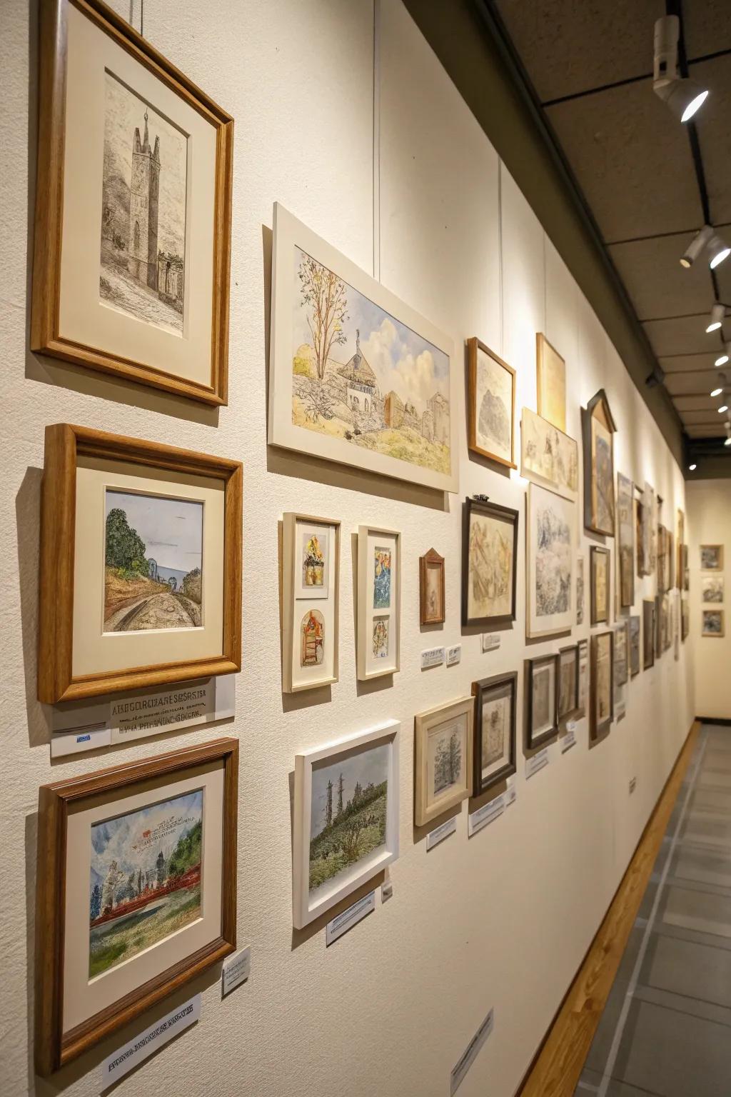 A delightful collection of miniature art pieces.
