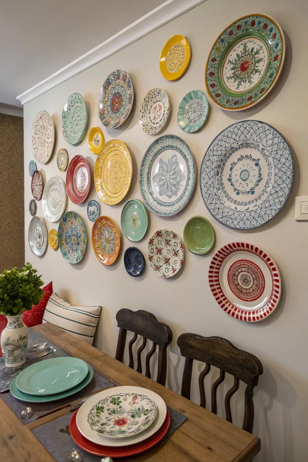 A touch of individuality can be added to any space via plate displays.