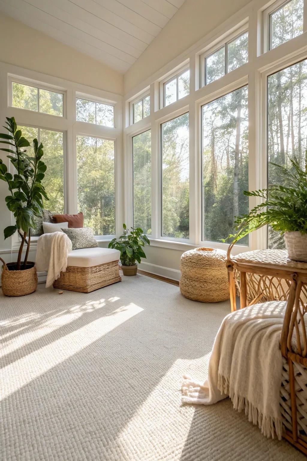 Natural light can enhance the beauty of your carpet.
