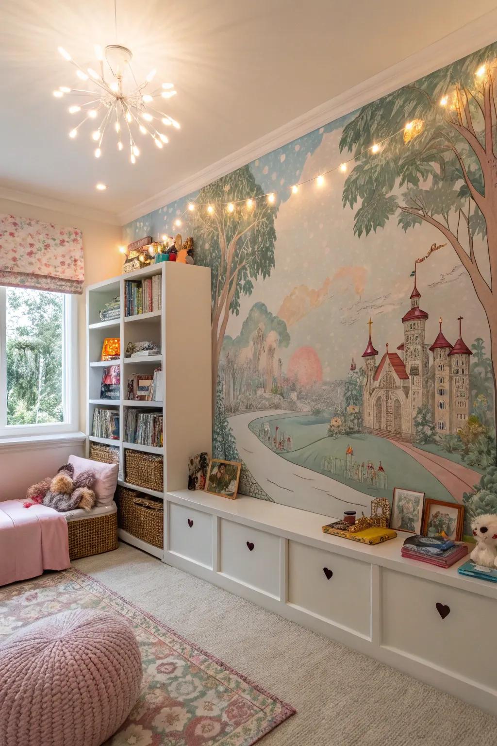 Wall paintings morph walls into pieces of artistry.