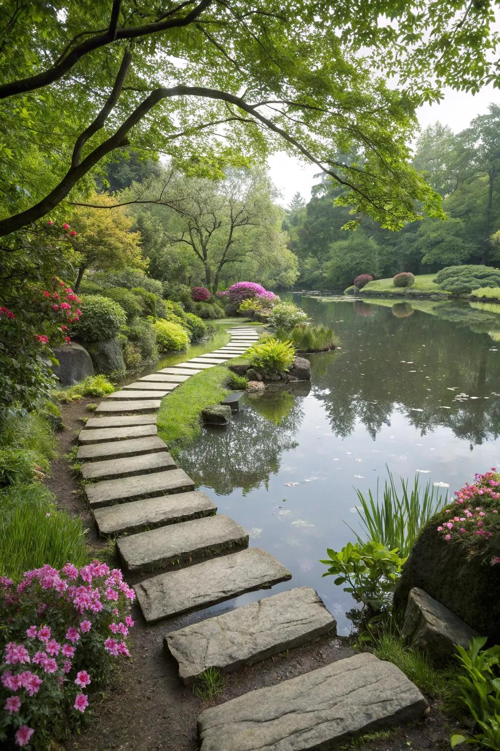 Stepping stones add use and charm.