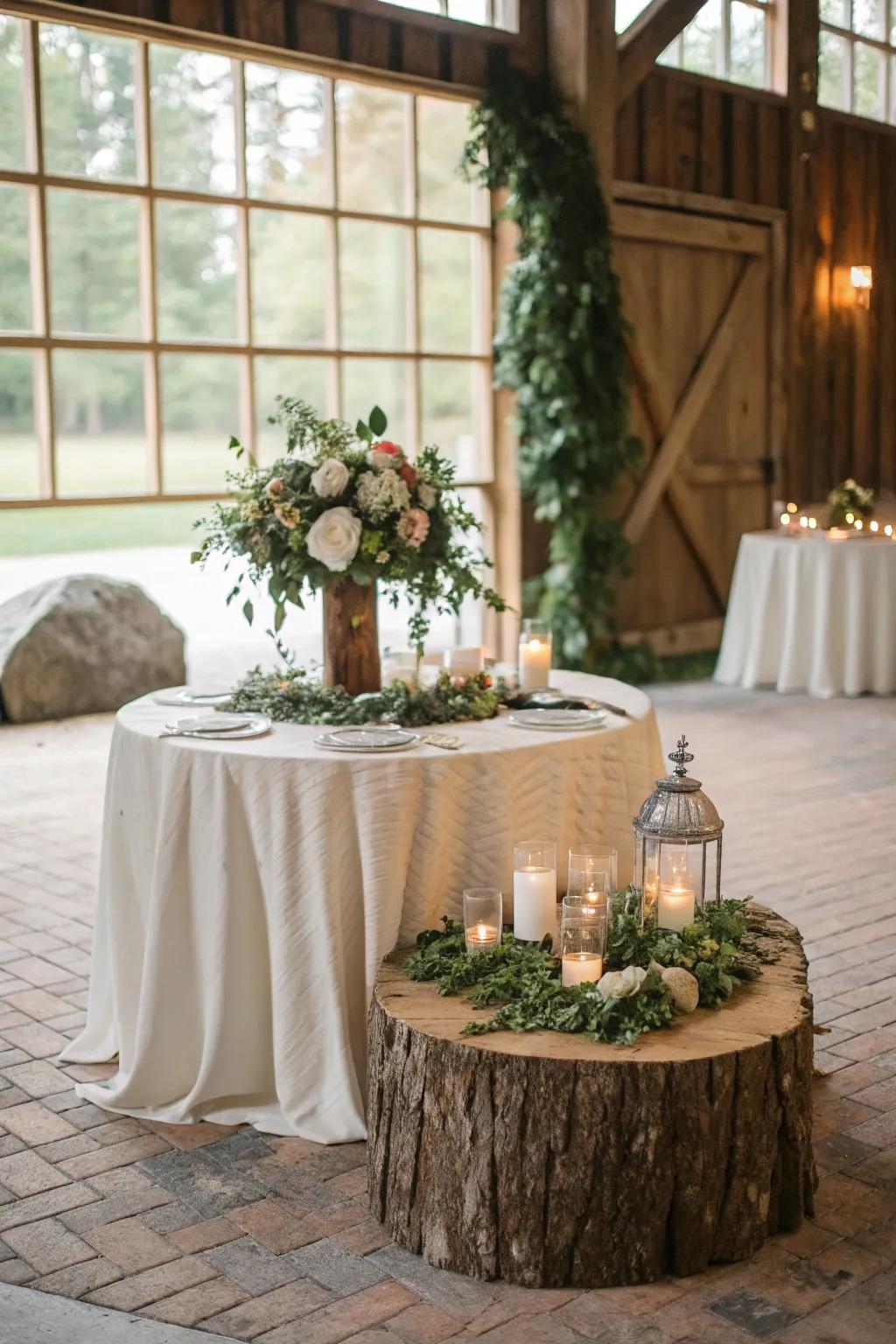 Raw elements deliver a stable, organic ambiance.