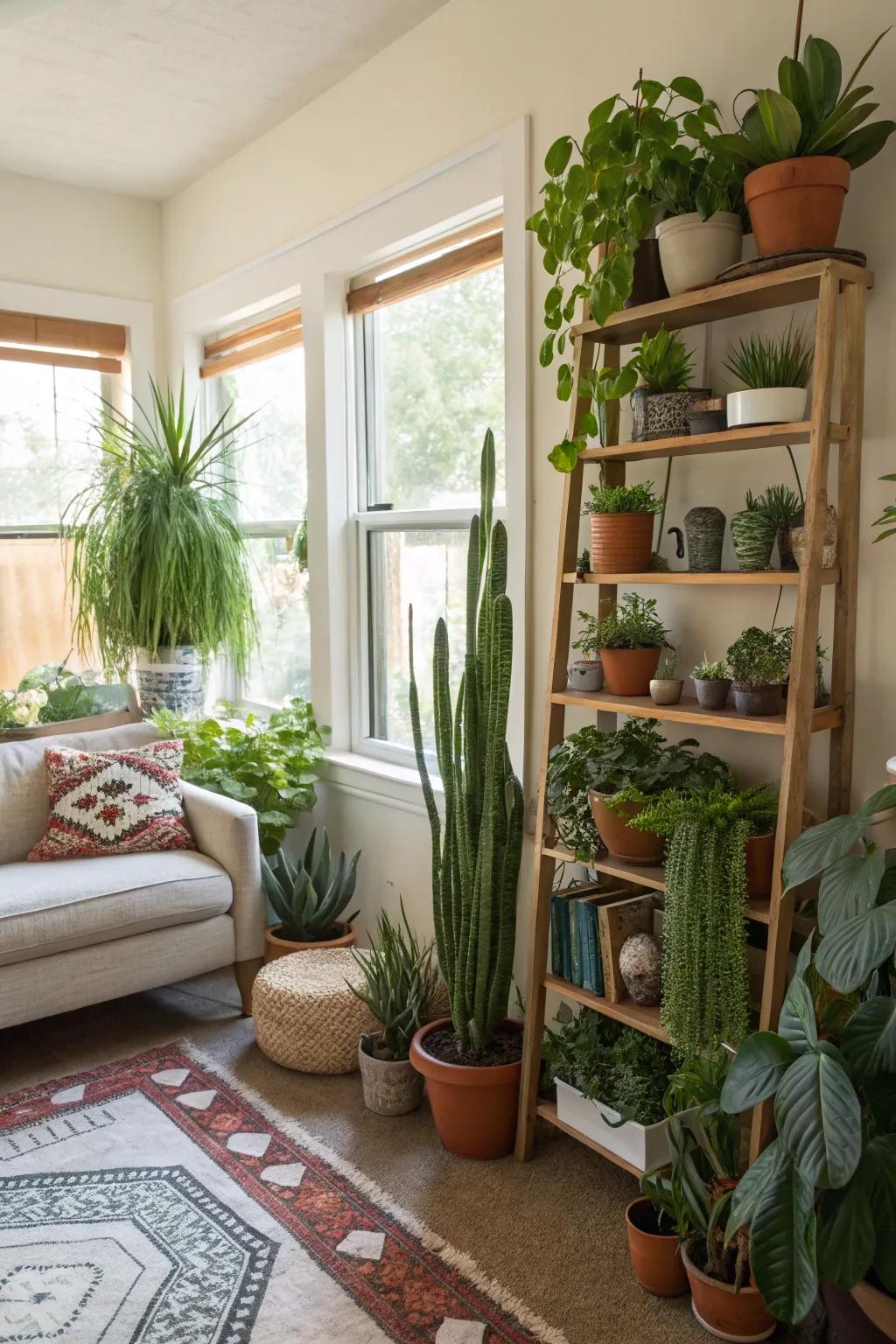 Vegetation injects a natural and vibrant hint to your living space.