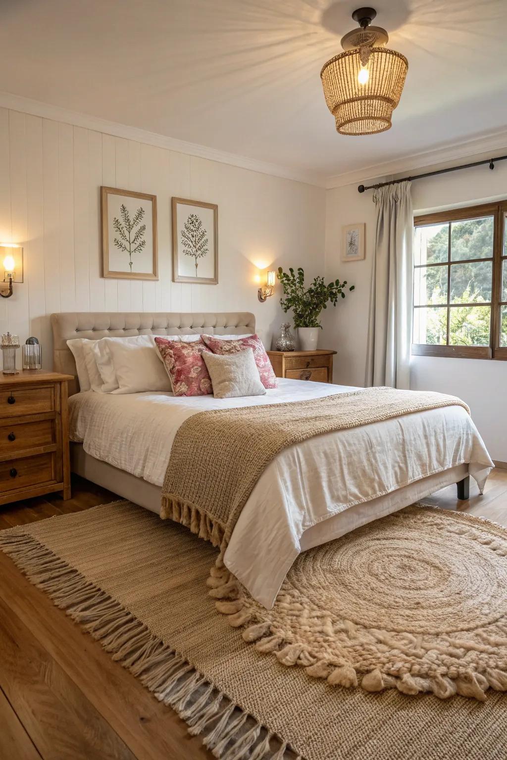 Natural fiber rugs introduce warmth and texture, complementing various décor styles.