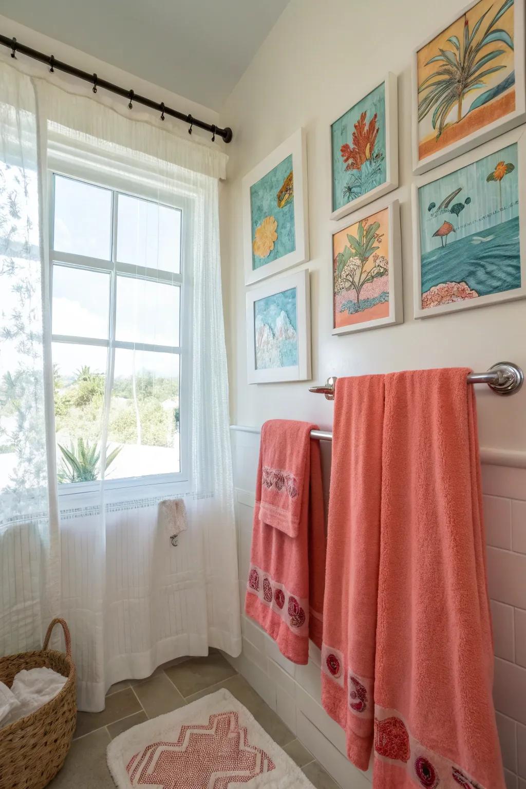 A splash of color infuses personality into the space.
