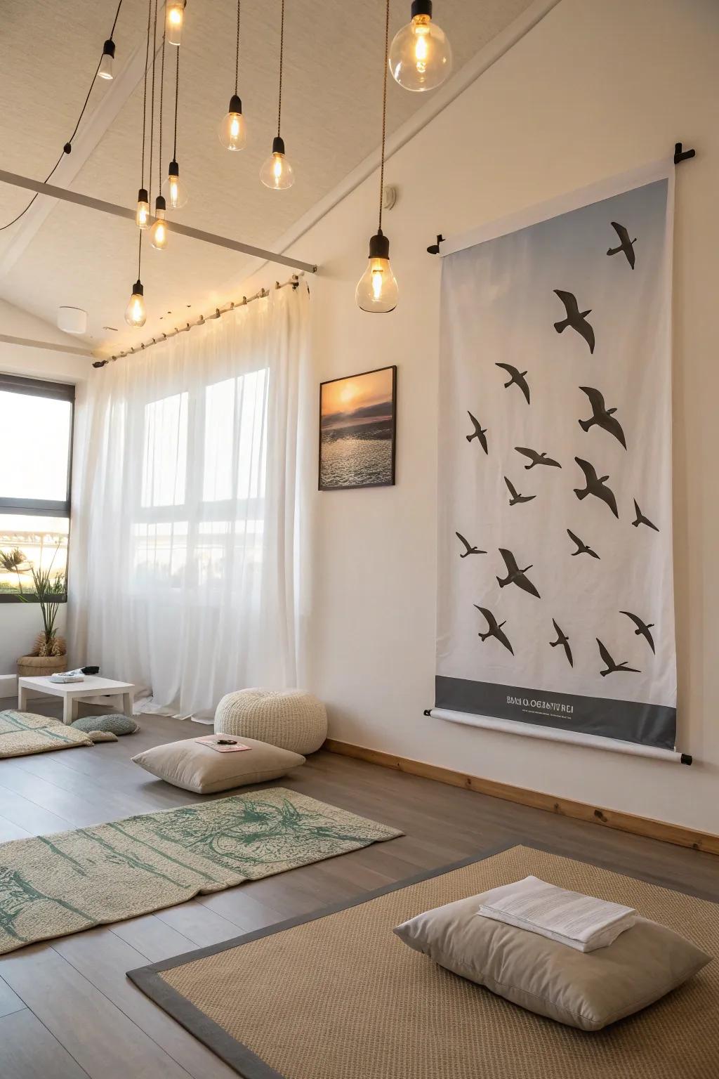 Elegant and graceful avians in flight.