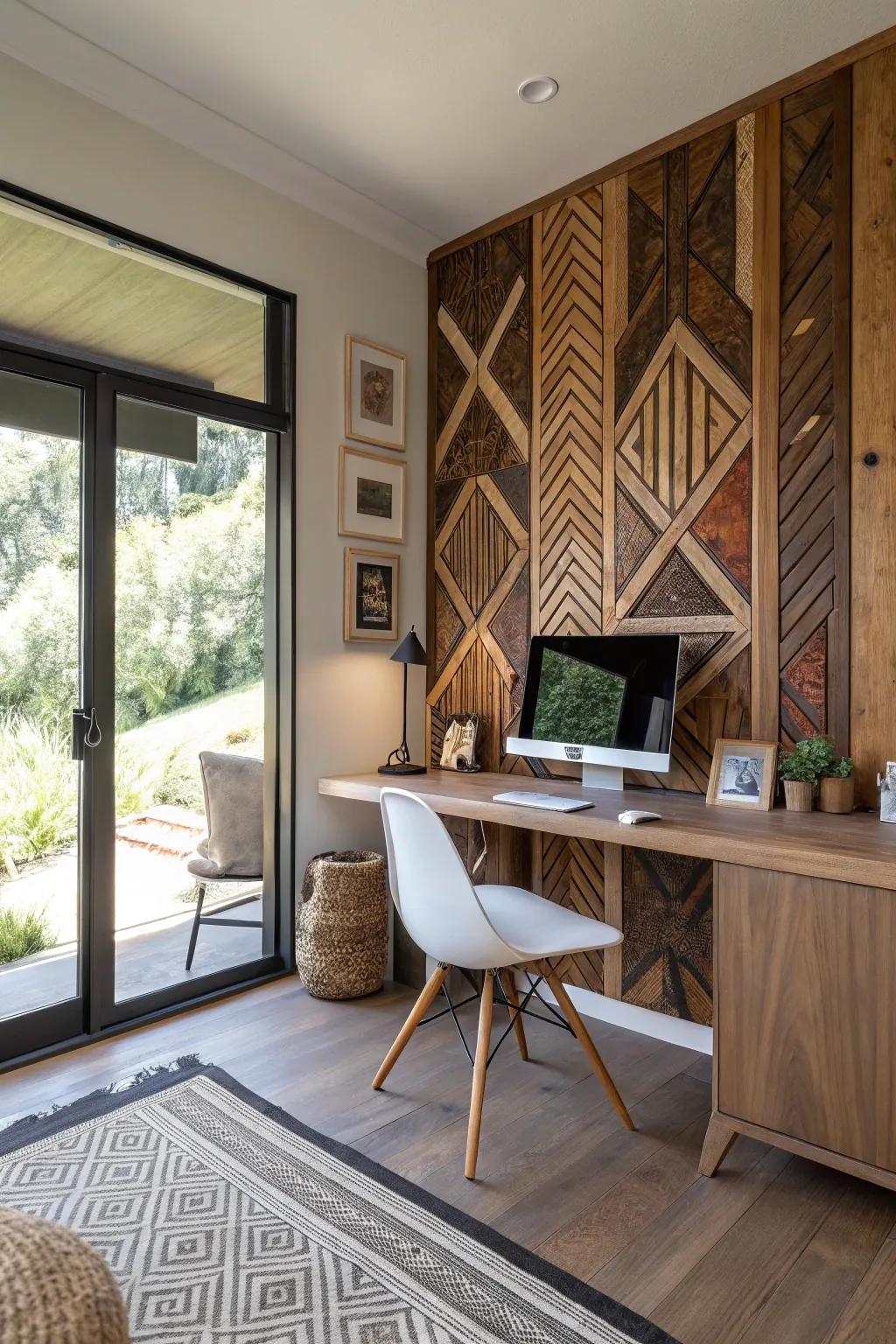 Mosaic motifs make your wood panels uniquely personal.