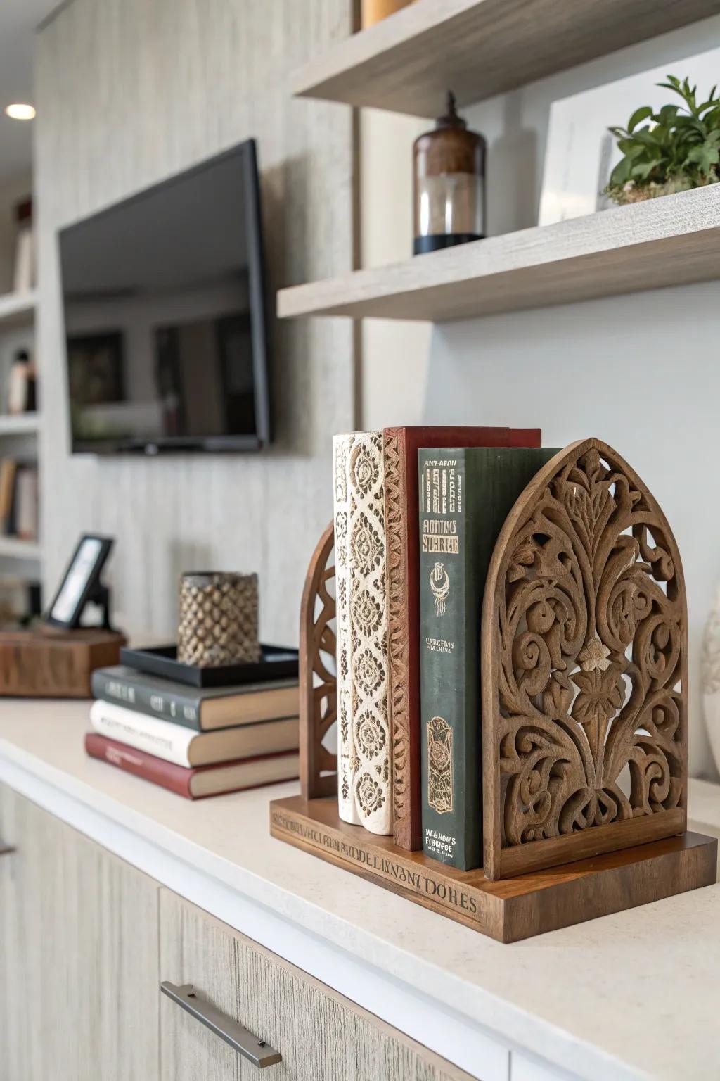 Timber folio ends contribute allure and neatness to any repository of literature.