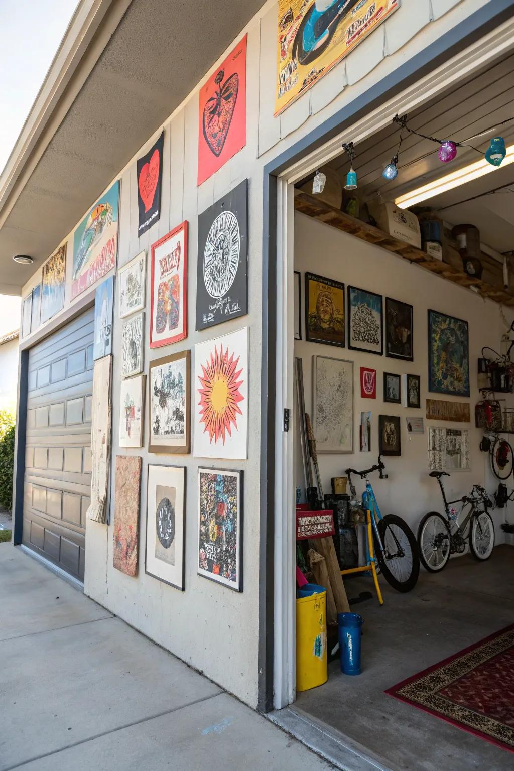 Wall art can give your garage warmth and personality.