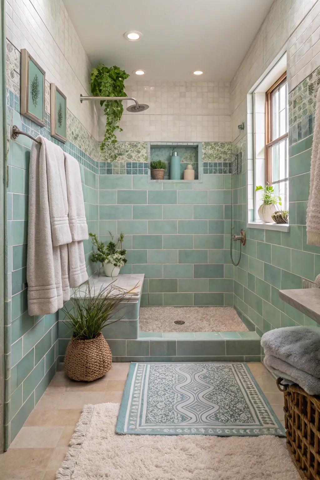 A gentle spectrum establishes a serene and spacious ambiance.