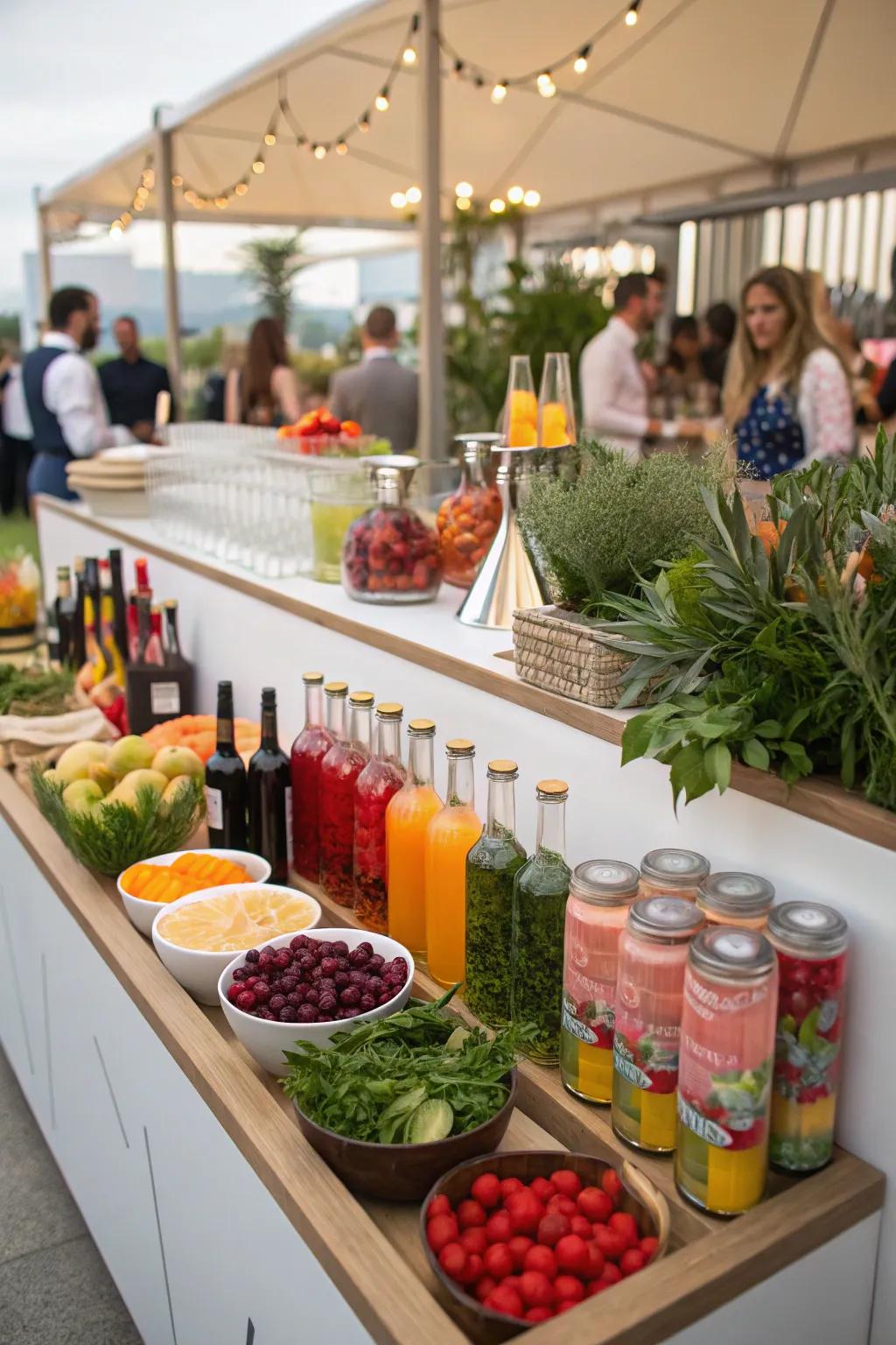 Get your guests involved with creative active stations.