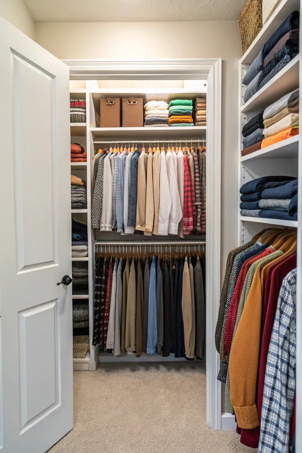 Seasonal rotation keeps your closet fresh and functional.