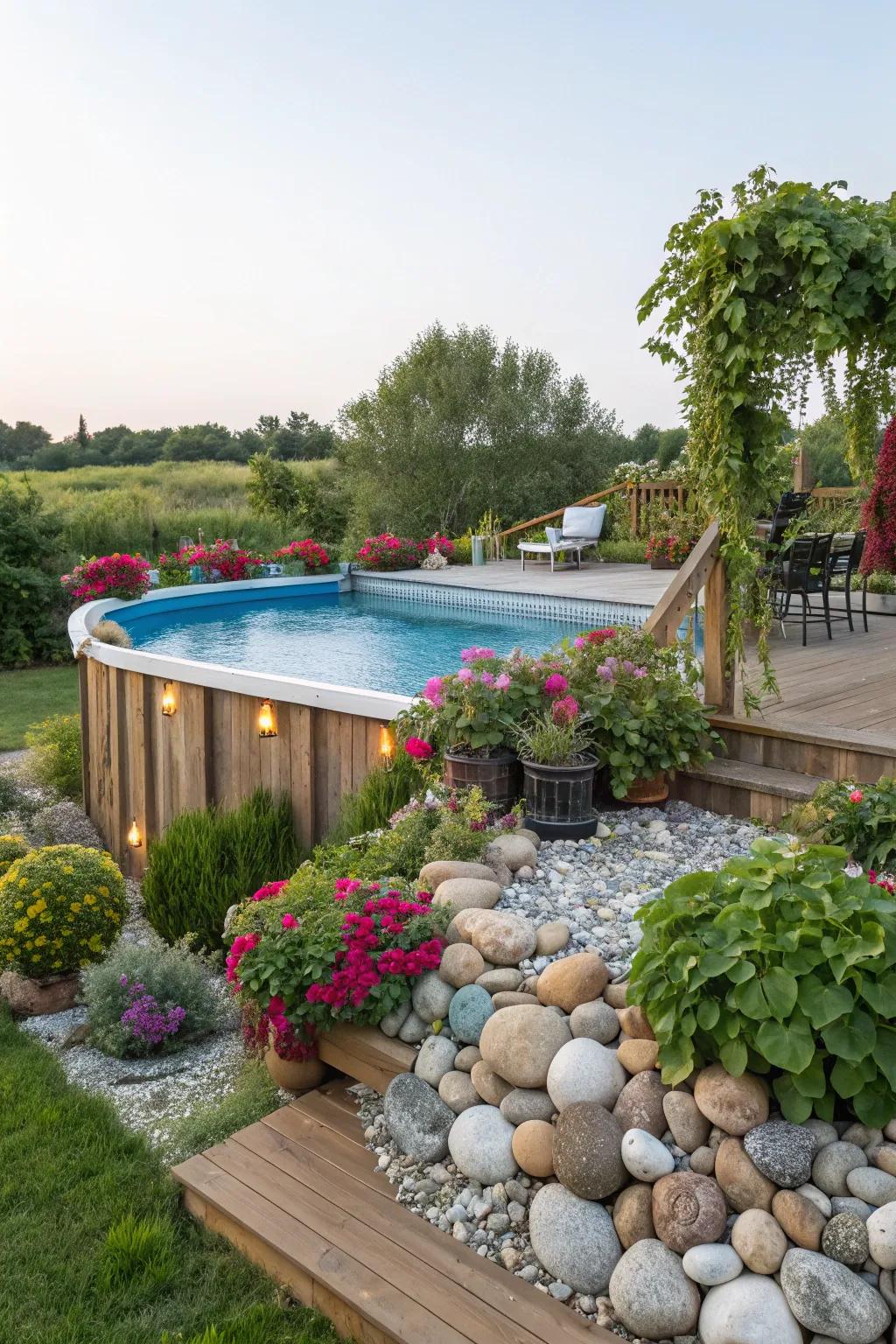 Improve your pool deck through thoughtful landscaping.