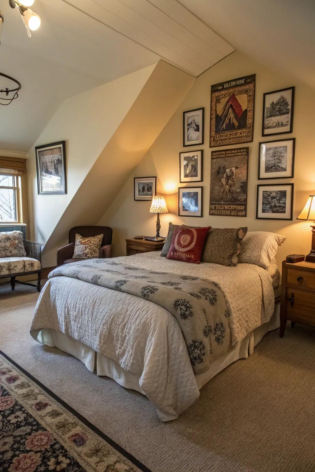 Offer a warm greeting to your guests with a great attic suite.