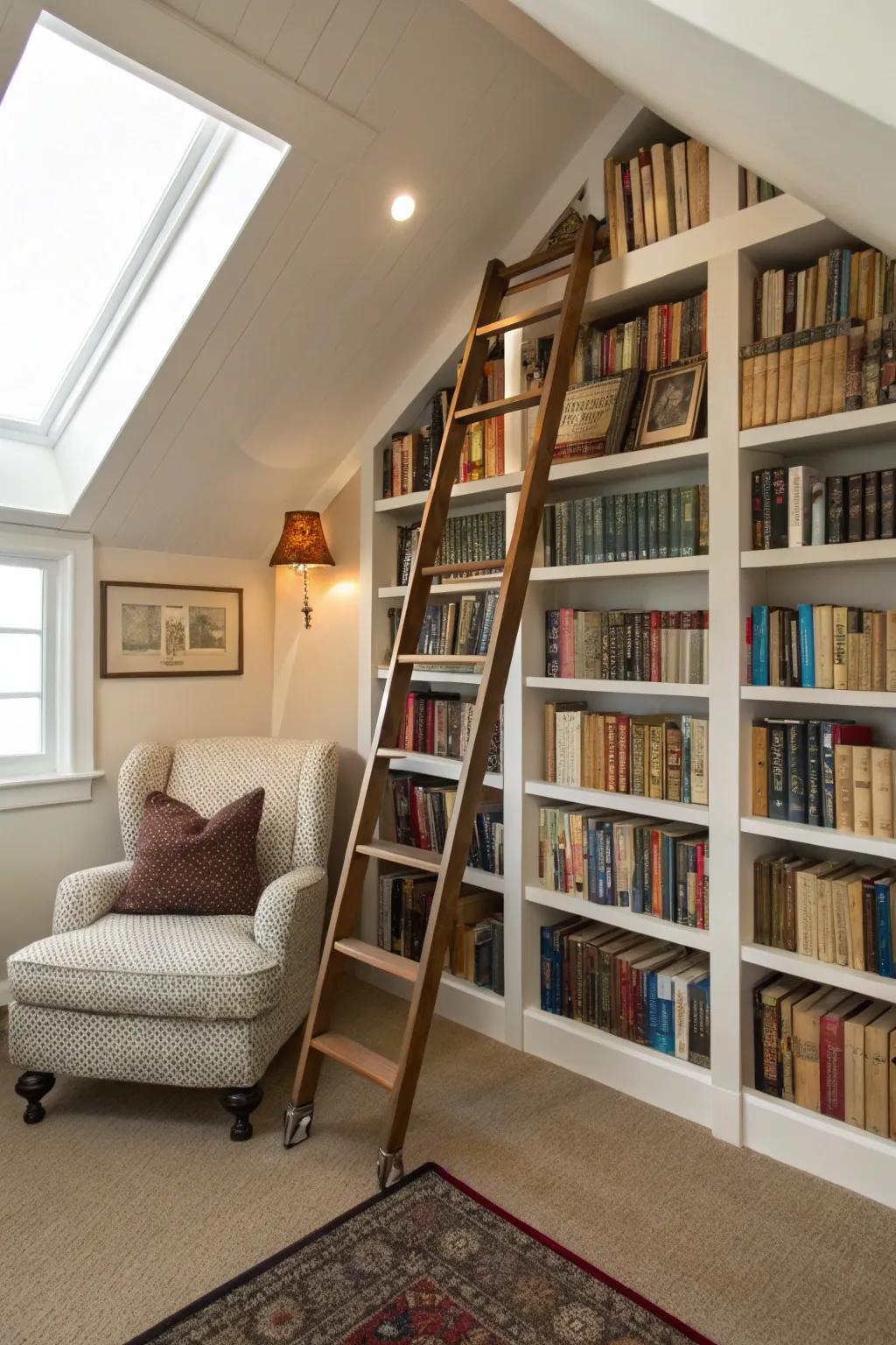 An elegant library for book aficionados.