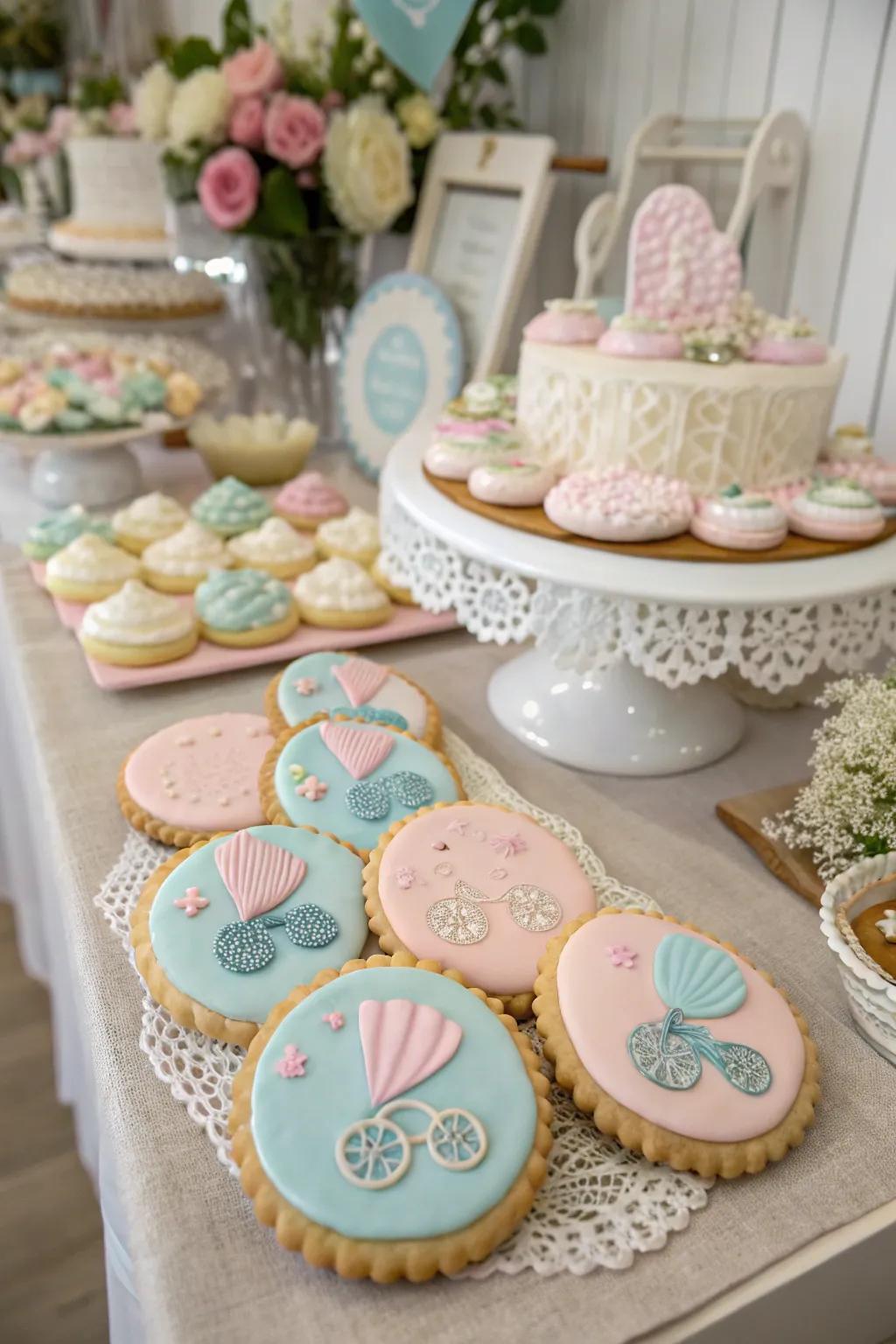 Customized biscuits constitute a sweet and thematic treat.