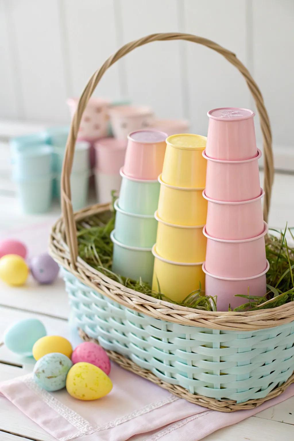 Stacking mugs that inspire play and learning this Easter.