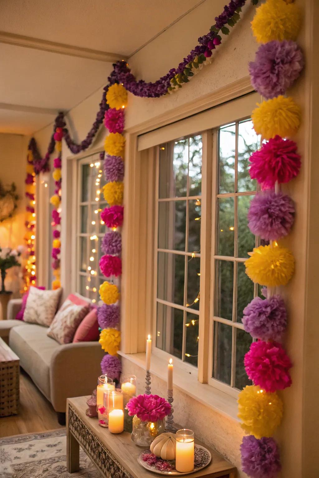 Garlands that infuse the party with color and vibrancy.