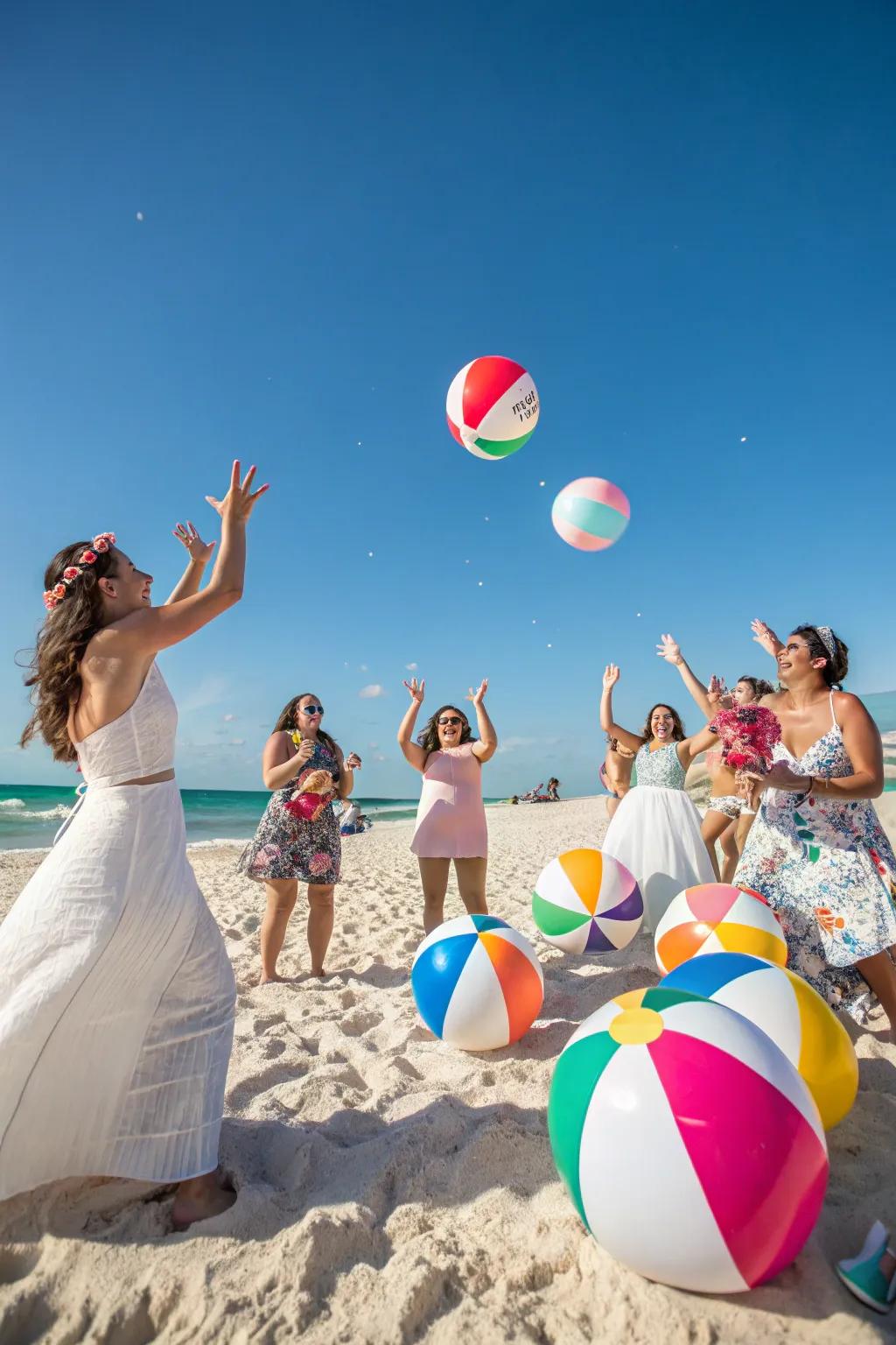 Themed seaside balls add a fun surprise element.