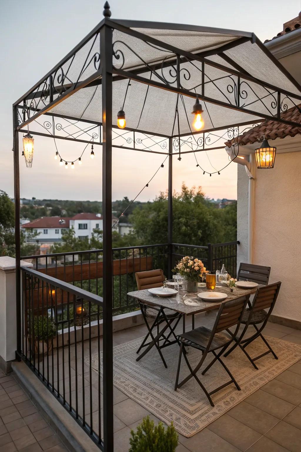 Steel shelters offer a durable solution for all-weather gatherings.