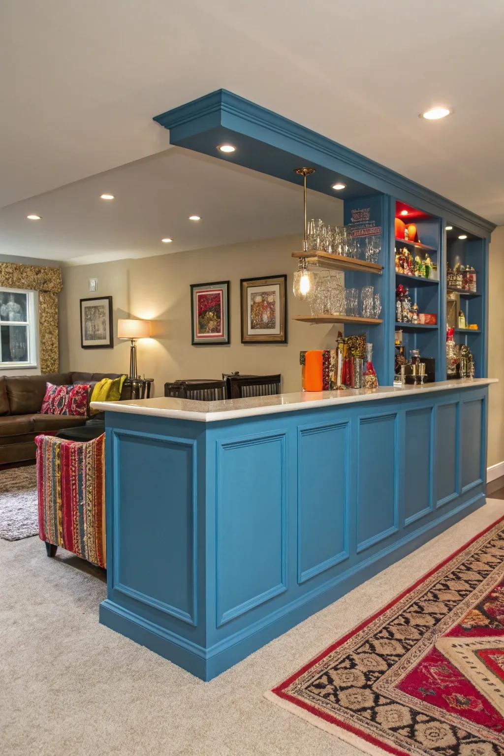 A vibrant statement bar that captures attention.