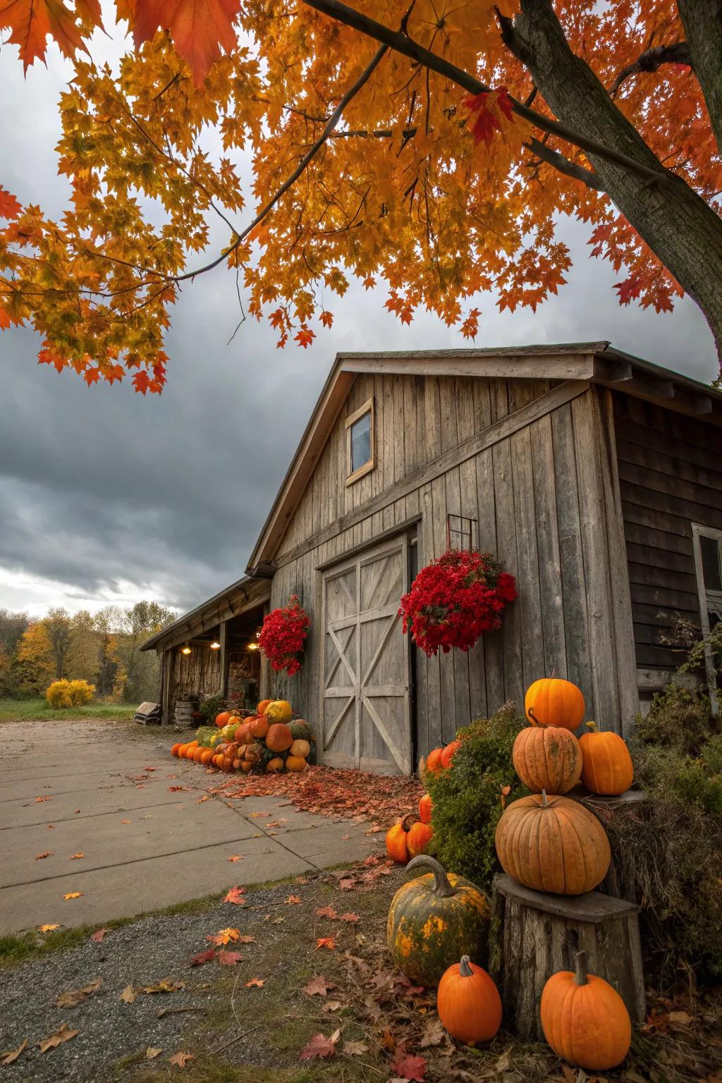 Periodic elements provide barns a festive flair.
