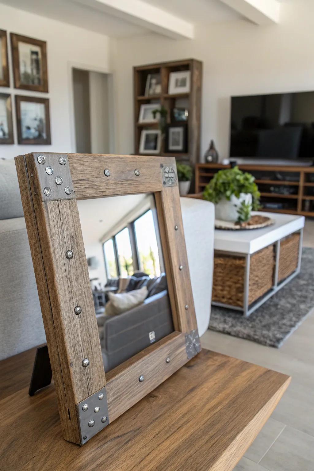 Mixed-materials frame for a modern spin.