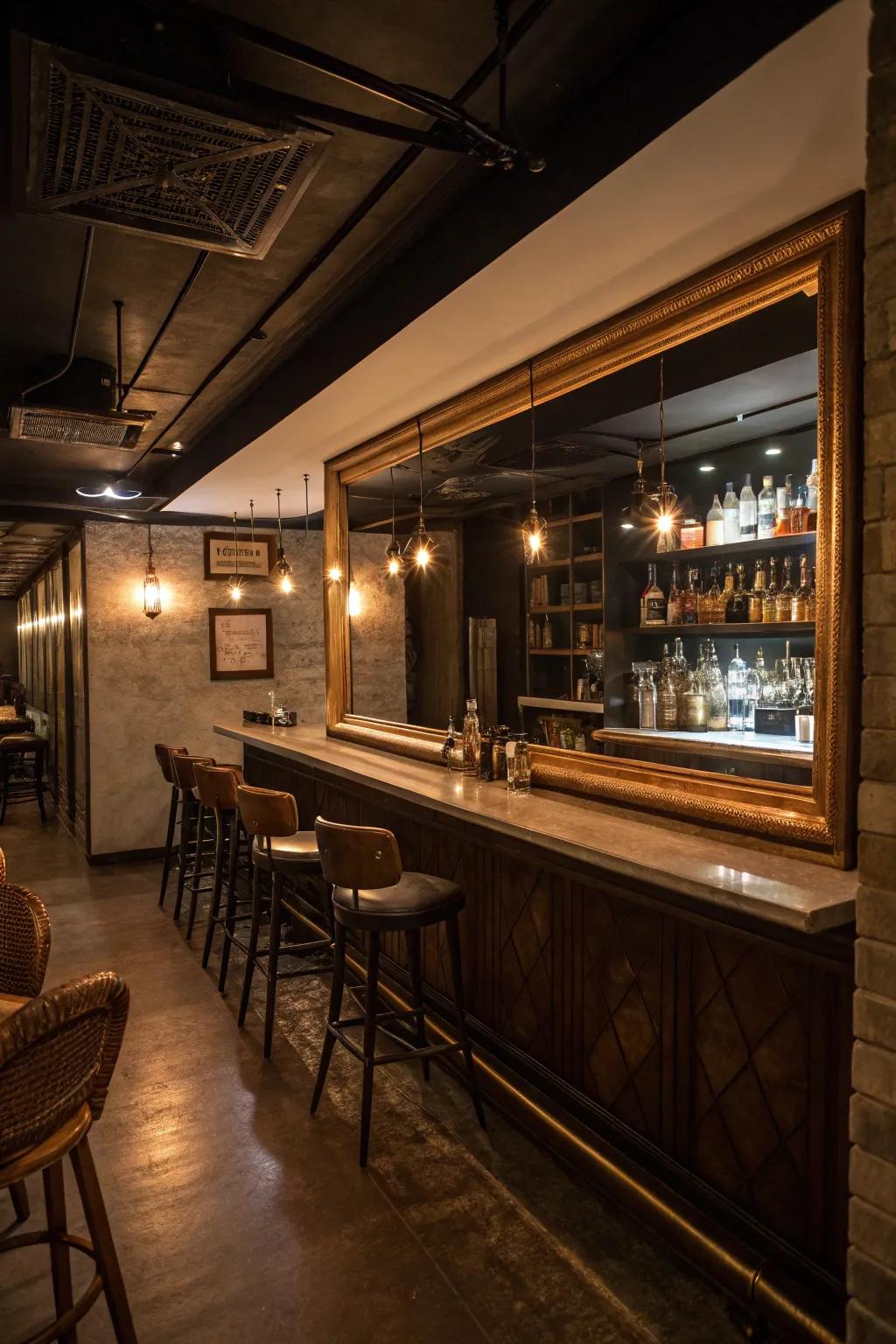 A mirror adds depth and reflects light beautifully.