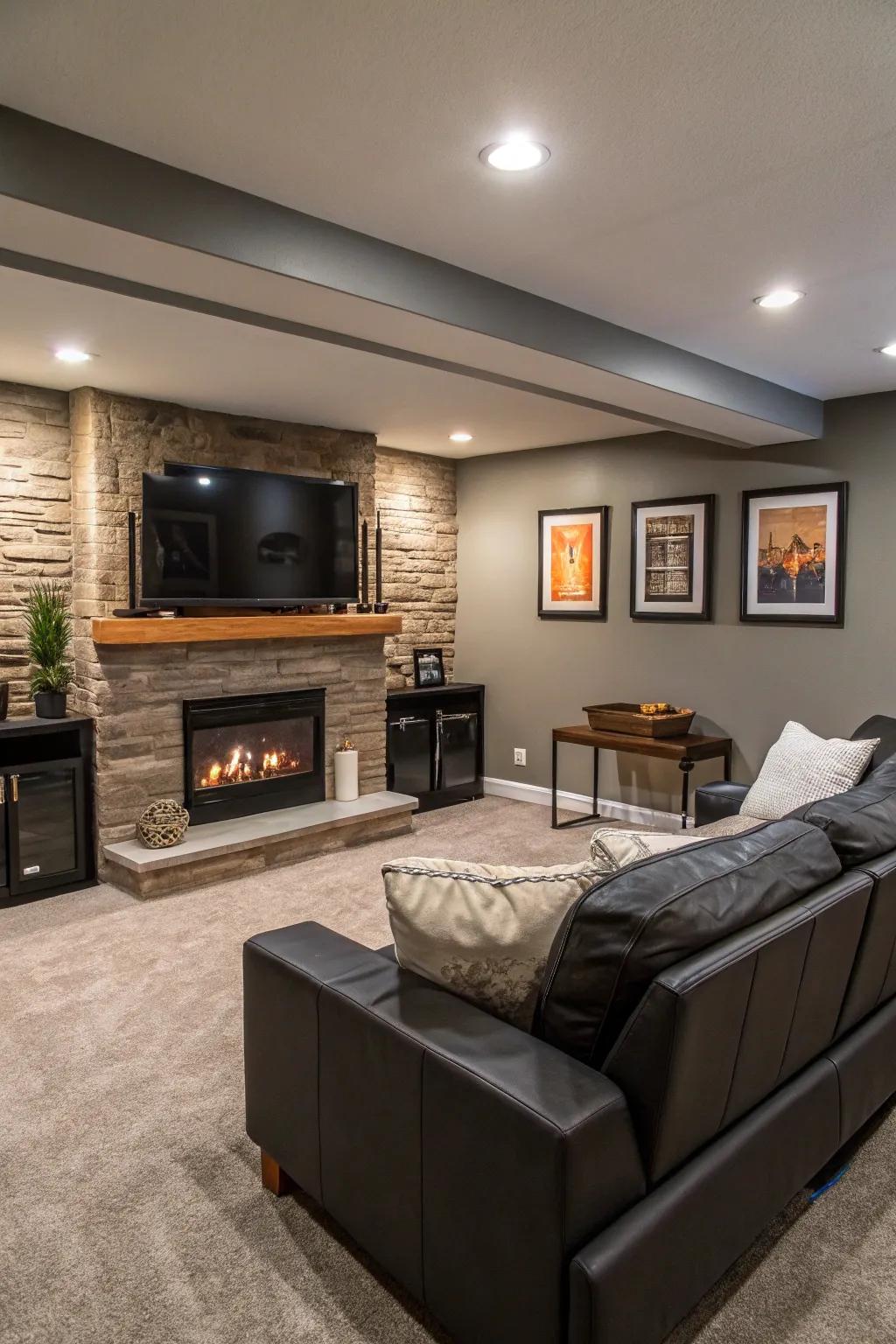 Hearth recreation centers are practical and stylish.