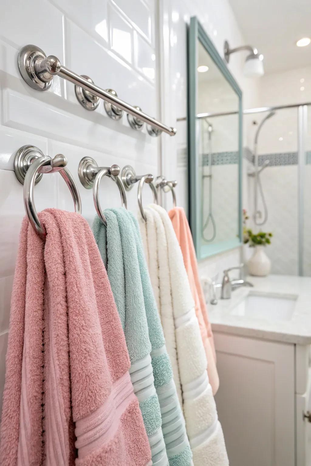 Double hangers provide extra hanging capacity.