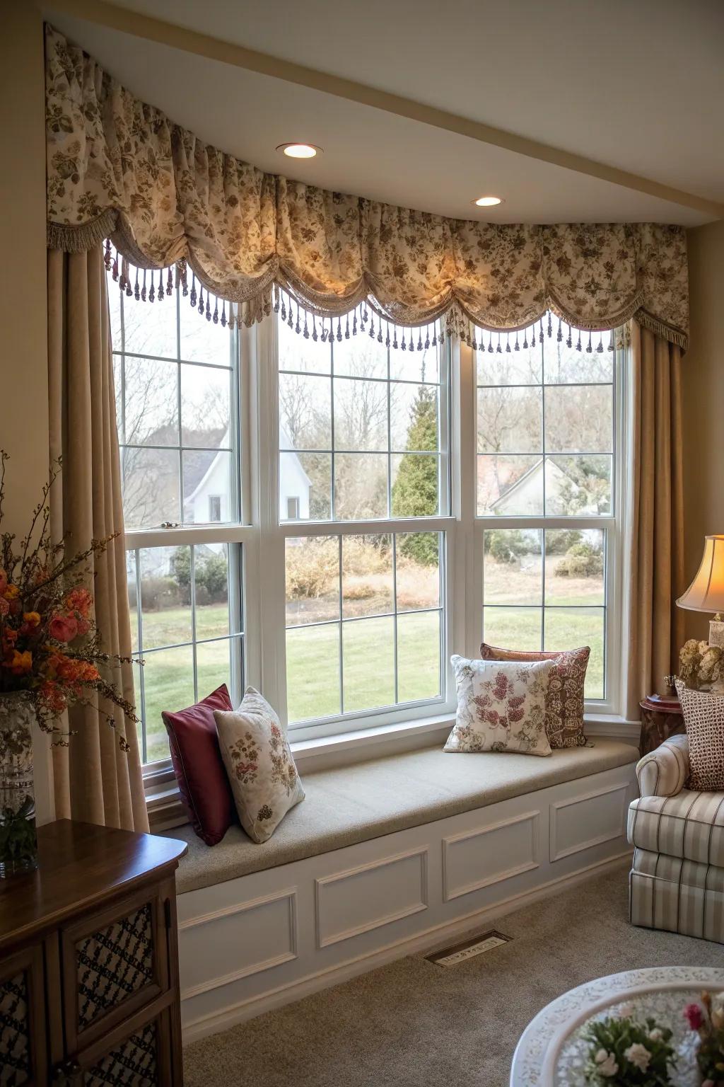 Loop top window coverings offer versatile aesthetics.