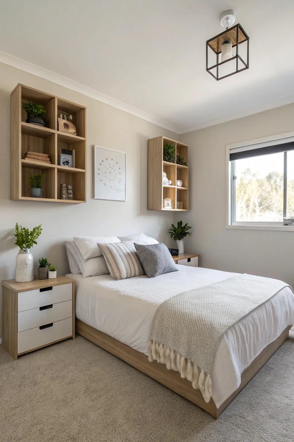 Attain a contemporary manifestation through unattached cubby charms.