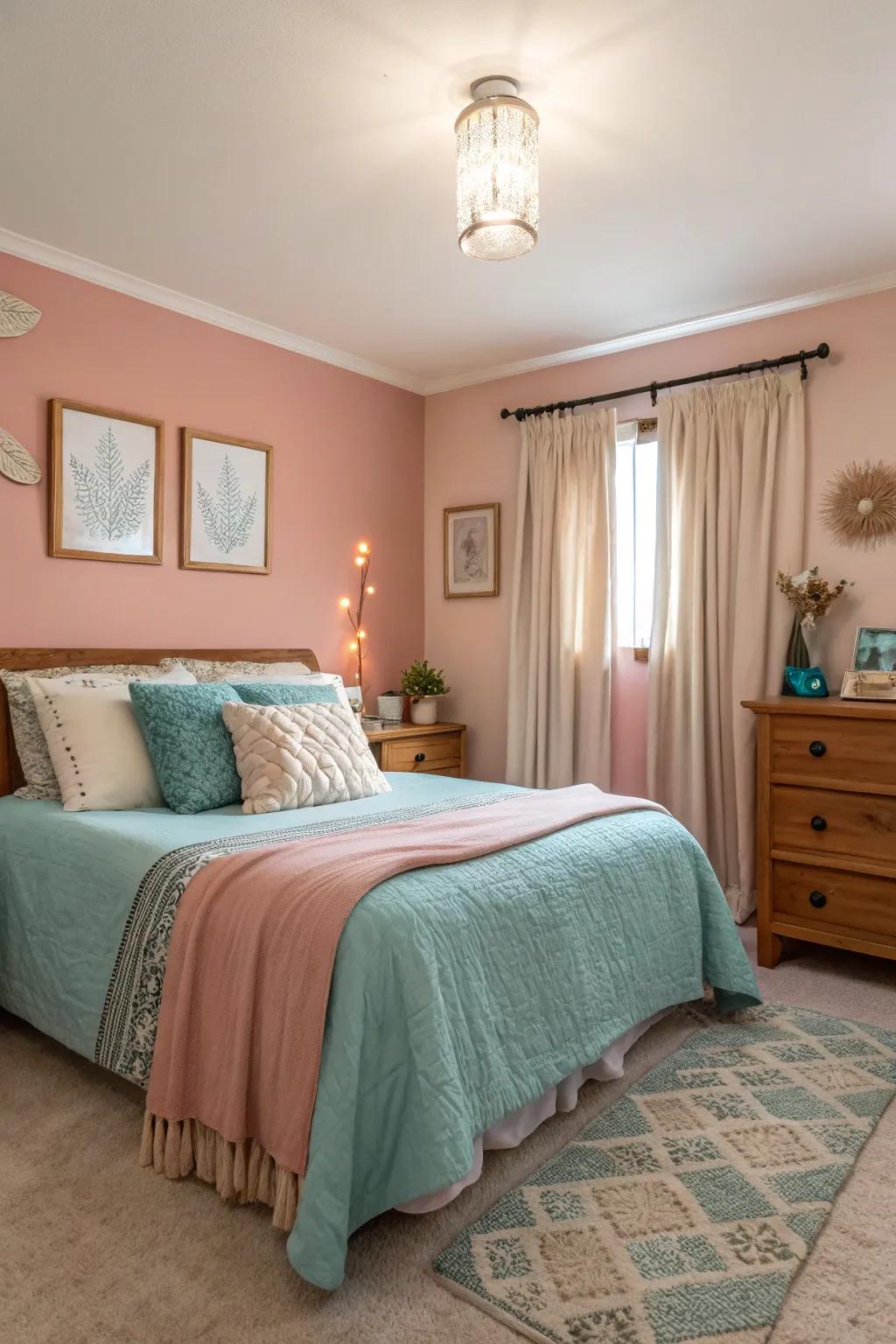 A matched shade palette brings balance and style.