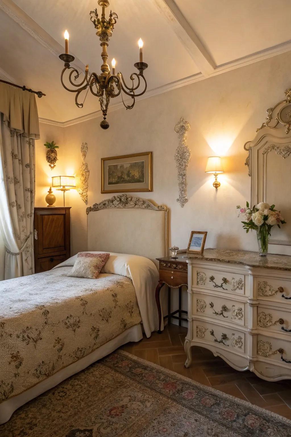Vintage lights introduce charm and timeless appeal.