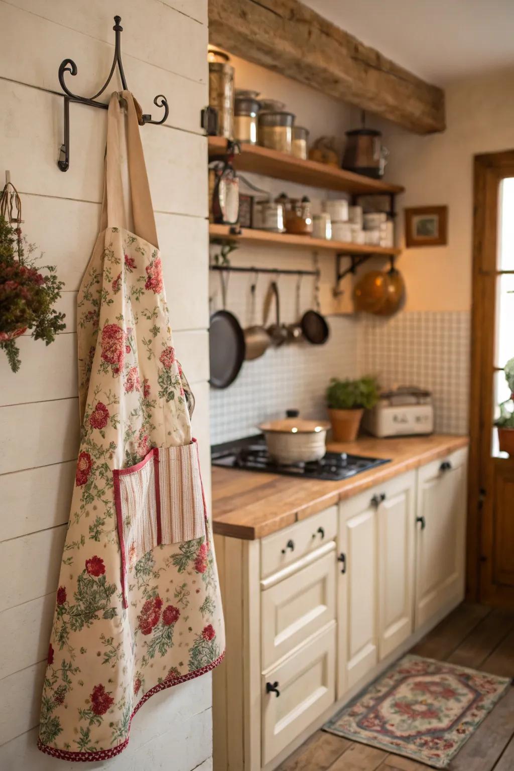 Classic-inspired coverings make cooking a fashionable activity.