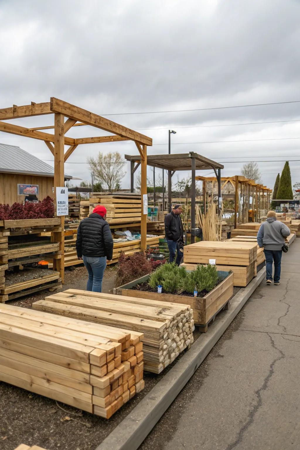 Explore local lumber options for cost-effective and suitable materials.