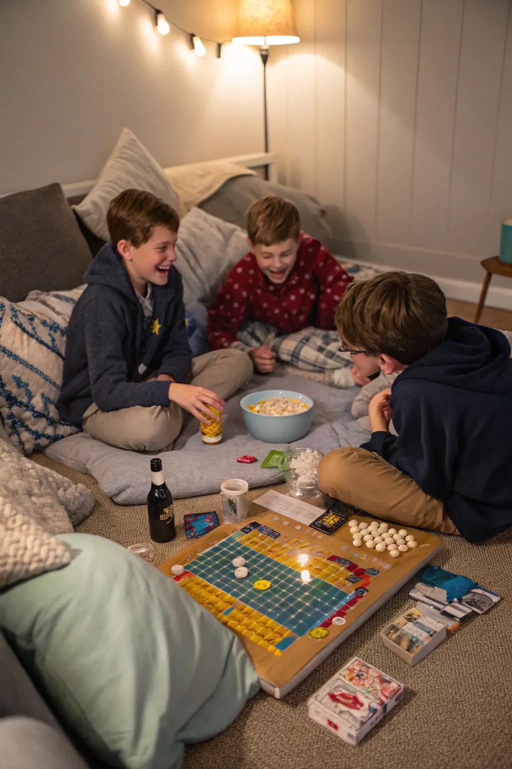 A tabletop game marathon brings friendly competition to the night.